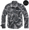 VINTAGE SHIRT - LONGSLEEVES - GREY CAMO - BRANDIT