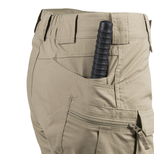 WOMEN'S URBAN TACTICAL PANTS -  UTP Resized  - POLYCOTTON RIPSTOP - Helikon-Tex - KHAKI - LENGTH 34  inch