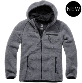 TEDDYFLEECE WORKER JACKET - ANTHRACITE - BRANDIT