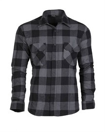 LIGHT FLANNEL SHIRT - Mil-Tec - BLACK/GREY