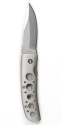 SILVER ONE-HAND OPENER FOLDING KNIFE ´DACHS´8.45 cm BLADE