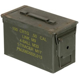 US AMMO BOX, SIZE 2, M2A1, CAL. 50/5.56 - USED