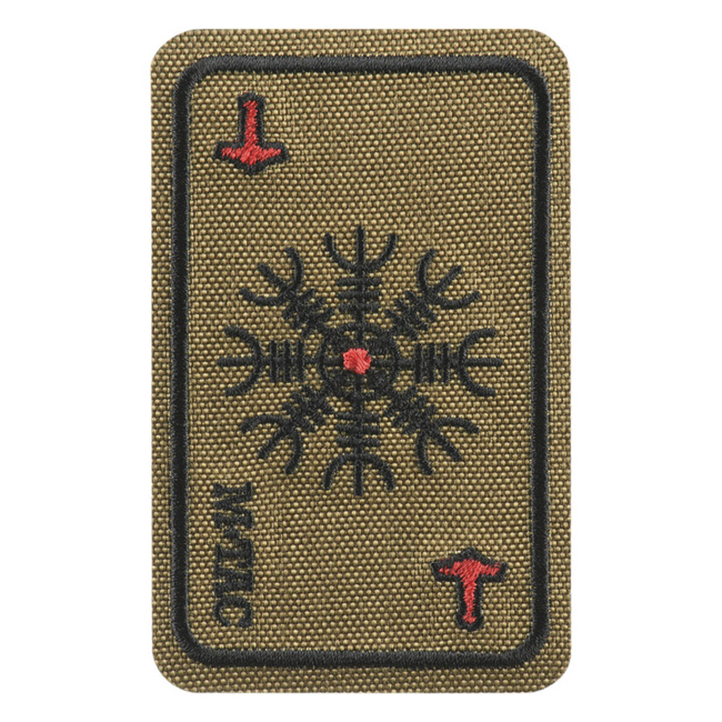 CARD HELMET OF HORROR PATCH (embroidered) - COYOTE - M-TAC
