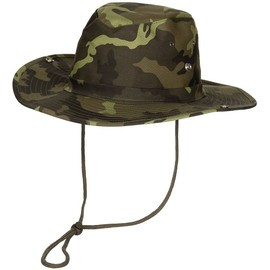 BUSH HAT WITH FOLDABLE BRIM, CHIN STRAP - M 95 CZ CAMO