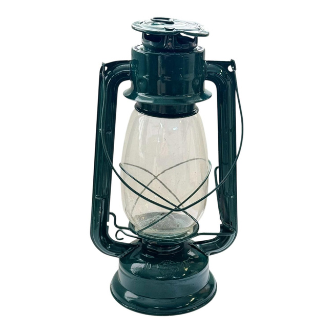 WIND LAMP - METALGLOBUS - GREEN - MILITARY SURPLUS ROMANIAN ARMY - IN GOOD CONDITION