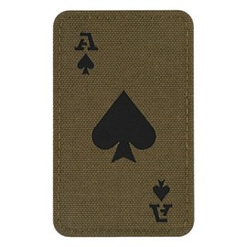 ACE OF SPADES PATCH - LASER CUT - CORDURA - RANGER GREEN/BLACK - M-TAC