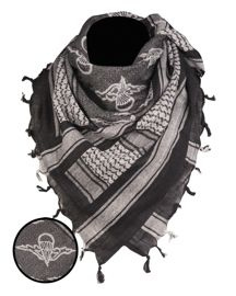 Shemagh scarf - white/black paratrooper