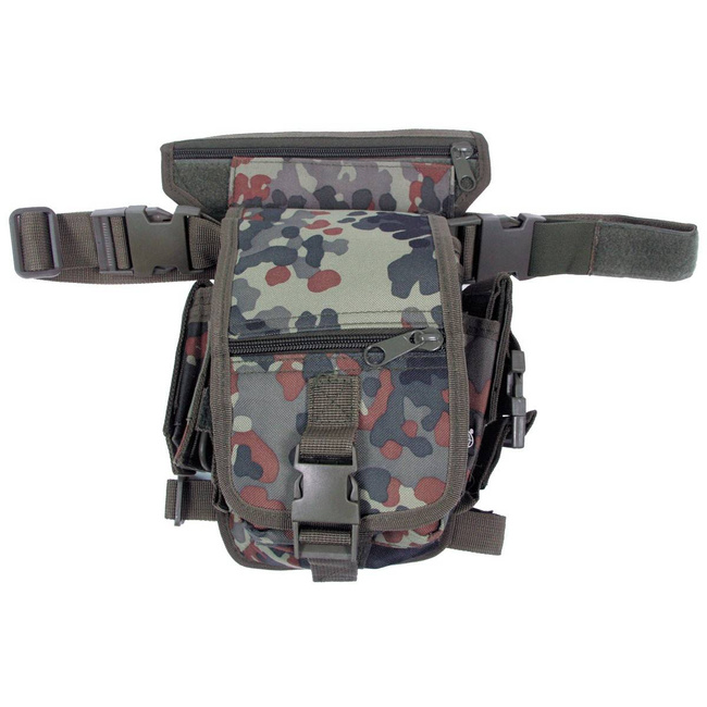 HIP BAG - WITH LEG AND BELT FIXING - SECURITY - MFH - FLECKTARN