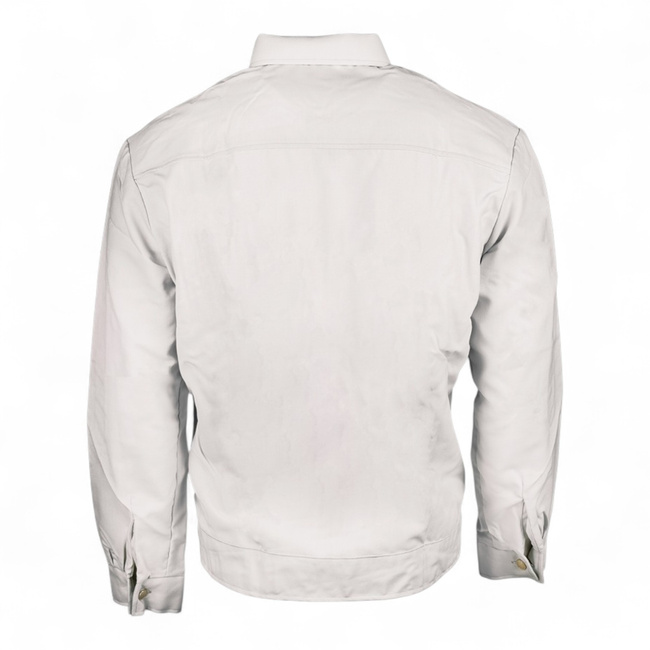 Service Shirt with Two Pockets and Long Sleeves - East German Navy Military Surplus - Volksmarine der NVA - Beige - Like Ne