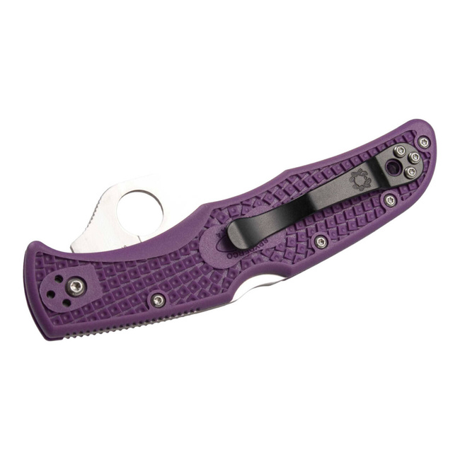 FISHING KNIFE ENDURA FLAT GROUND - VIOLETT - SPYDERCO