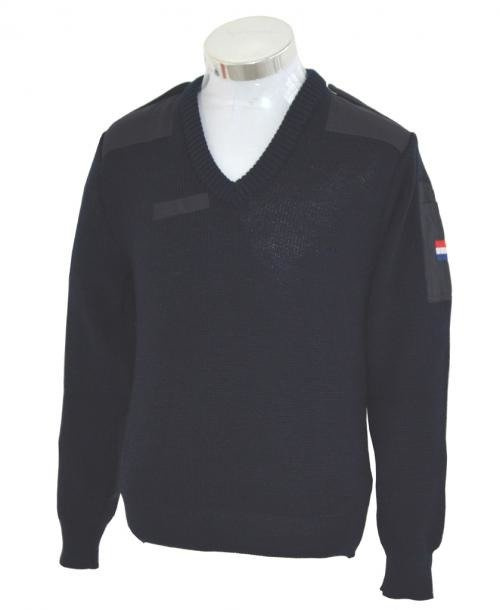 DUTCH ARMY BLUE V-NECK COMMANDO SWEATER