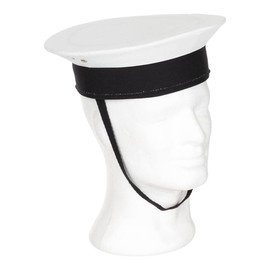 WHITE NAVY HAT - MILITARY SURPLUS FROM ITALIAN ARMY - LIKE NEW