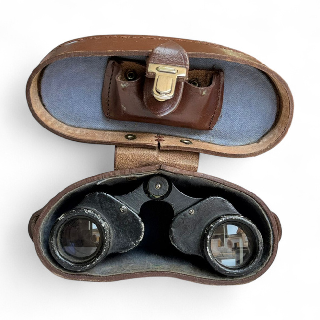 Vintage Military Binoculars with original case - I.O.R. 8x30 – B.C.N. 4 – Romanian Army Surplus – Cold War Era – Used