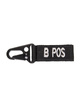 TACT. KEYHOLDER - BLOOD B pos - 5 PC./PACK - BLACK