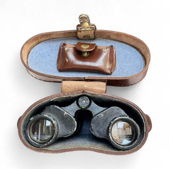 Vintage Military Binoculars with original case - I.O.R. 8x30 – B.C.N. 4 – Romanian Army Surplus – Cold War Era – Used