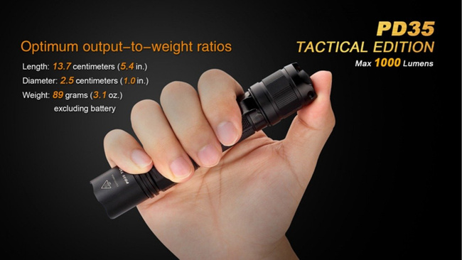 Flashlight Fenix PD35 - Tactical, water resistant