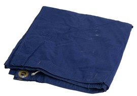 WATERPROOF TARPAULIN, SHELTER, PONCHO -  180 x 180 CM - BLUE - GENUINE MILITARY SURPLUS ROMANIAN ARMY