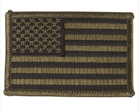 US OD Woven Nationality Badge Left