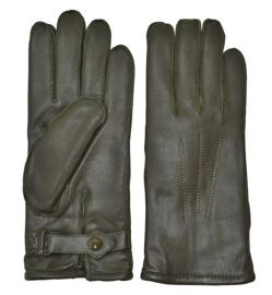 GLOVES GENUINE GERMAN POLICE LEATHER olive