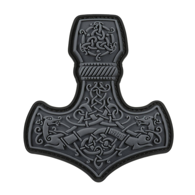 PVC PATCH 3D MJÖLNIR - LARGE - GRAY- M-TAC