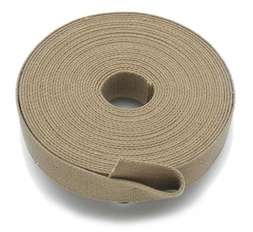 KHAKI COTTON ROLL WEBBING (30 X 1.8MM) - 60 METERS