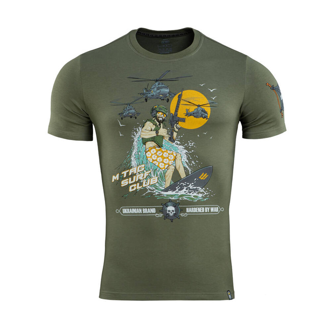 T-SHIRT SURF CLUB - LIGHT OLIVE - M-TAC