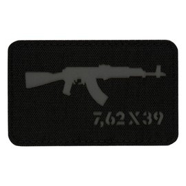 AKM PATCH 7,62 x 39 LASER CUT - BLACK/GREY - M-TAC