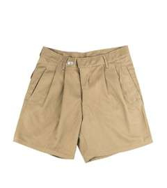 COTTON SHORTS - KHAKI - ITALIAN MILITARY SURPLUS - USED