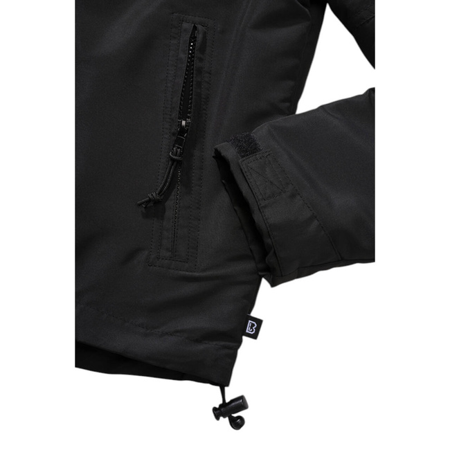 LADIES JACKET - FRONTZIP WINDBREAKER - BLACK - BRANDIT