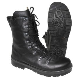 Combat boots with leather lining - German army surplus - Black - Used