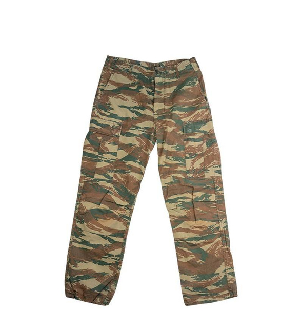 BDU FIELD PANTS - GREEK LIZARD CAMO - MILITARY SURPLUS - USED