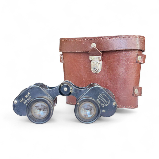 Vintage Military Binoculars with original case - I.O.R. 8x30 – B.C.N. 4 – Romanian Army Surplus – Cold War Era – Used