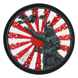 THE WAY OF SAMURAI PATCH (embroidered) - CORDURA - BLACK/WHITE/RED - M-TAC