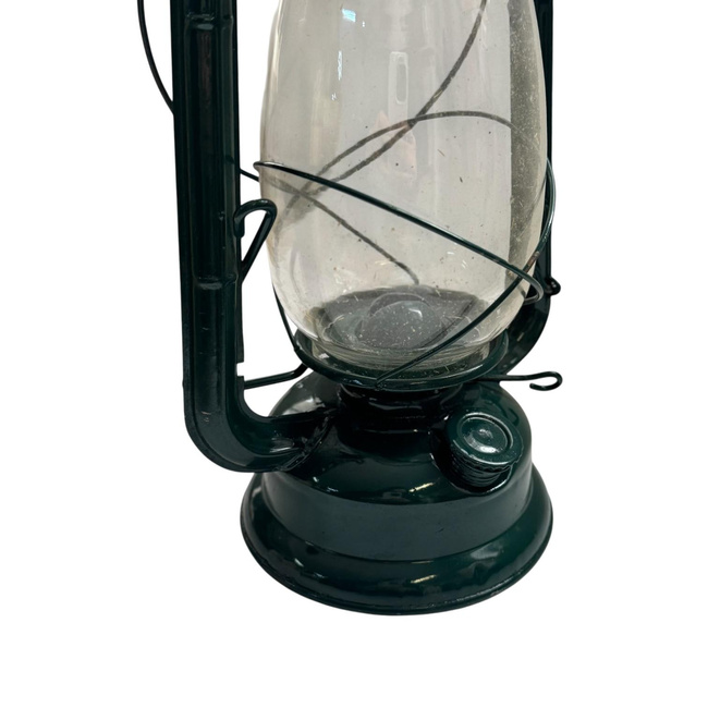 WIND LAMP - METALGLOBUS - GREEN - MILITARY SURPLUS ROMANIAN ARMY - IN GOOD CONDITION