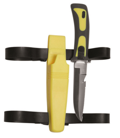 Diving knife with sheath - Stainless steel - YELLOW FROGMAN