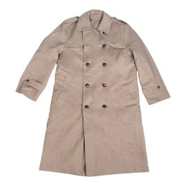 KHAKI TRENCH COAT WITH LINER - MILITARY SURPLUS FROM DUTCH ARMY - USED