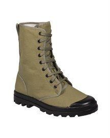FRENCH COMMANDO 9 HOLE CANVAS BOOTS - OD - Mil-Tec