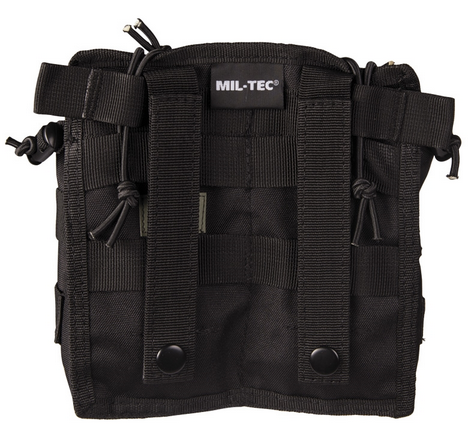 MAGAZINE DOUBLE POUCH - OPEN TOP - Mil-Tec - BLACK