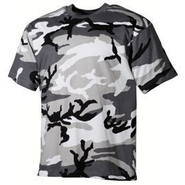 SHORT SLEEVE T-SHIRT - AMERICAN ARMY STYLE - MFH - URBAN CAMOUFLAGE