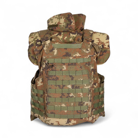 Bulletproof vest with ballistic plates and carrying bag - Italian Army Military Surplus - Vegetato Camouflage - Used