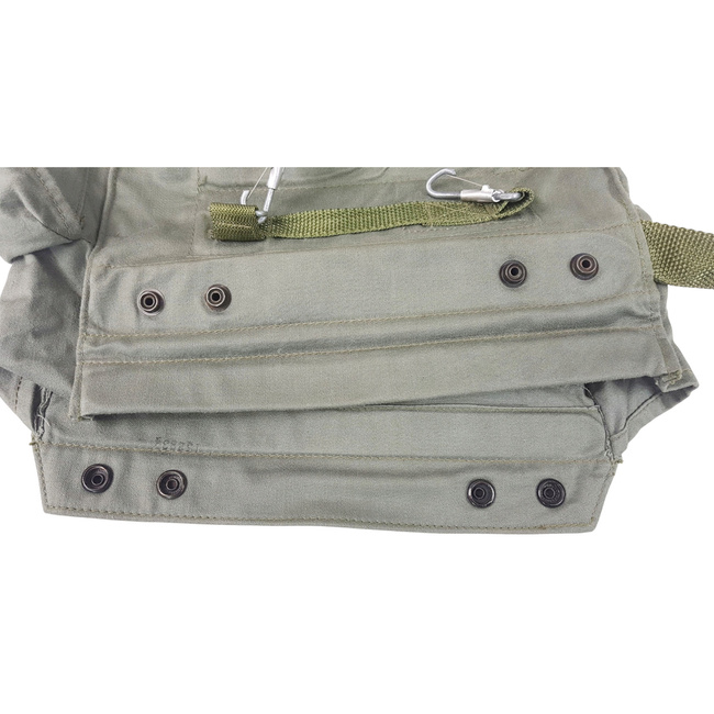 CANVAS BAG FOR PROTECTIVE MASK - MP4 - 1970'S - POLISH ARMY MILITARY SURPLUS - GREEN OD - USED