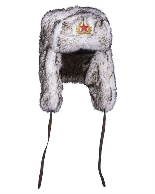 RUSSIAN SHAPKA WINTER CAP - WHITE