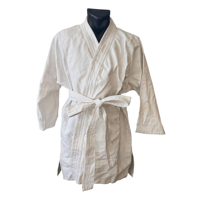 3 PIECE JUDO SUIT 100% COTTON - JACKET, PANTS, BELT - ROMANIAN ARMY MILITARY SURPLUS - LIKE NEW