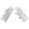 SWEDISH LEATHER MITTENS - WHITE - LIKE NEW