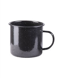 WESTERN ENAMELLED CUP - BLACK - Mil-Tec® - 680 ML