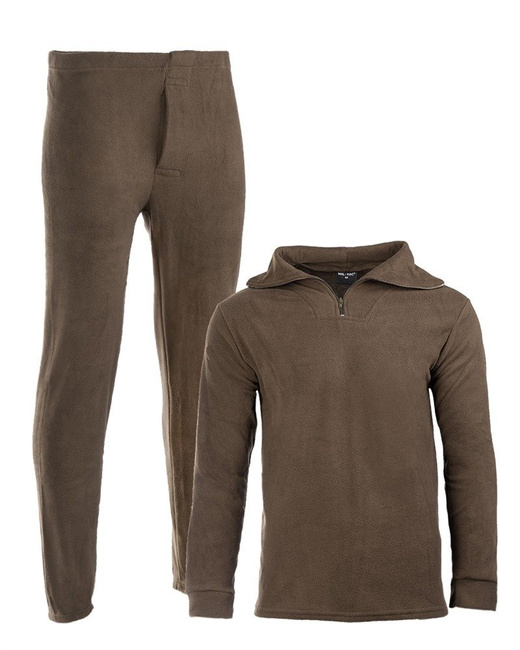 THERMOFLEECE UNDERWEAR SET WITH ZIPPER - Mil-Tec - OD (Olive Drab)