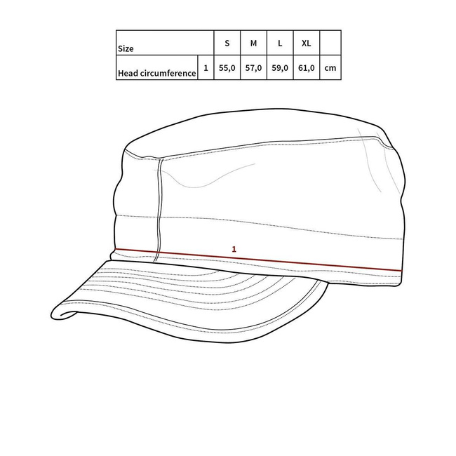 CAP WITH ORANGE STRIPE, SNOW HUNTER - MFH