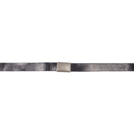 Leather belt with buckle - Military surplus from the German Army - Black - Used