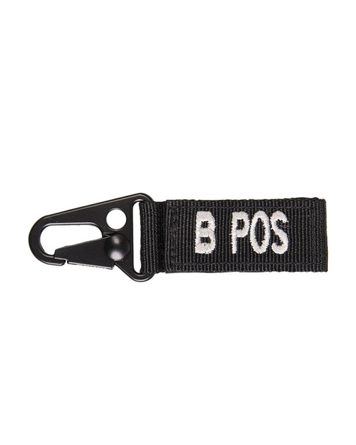 TACT. KEYHOLDER - BLOOD B pos - 5 PC./PACK -  BLACK