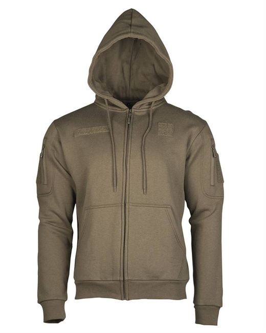 TACTICAL HOODIE WITH ZIPPER - Mil-Tec - RANGER GREEN